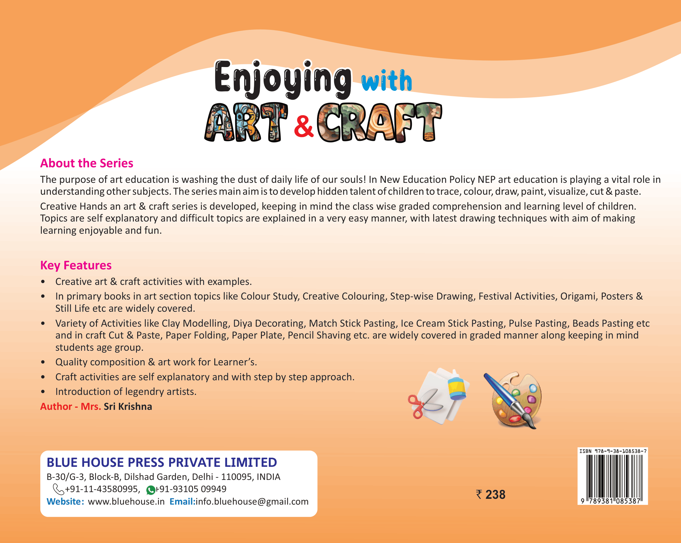 Enjoying with Art & Craft Back Cover